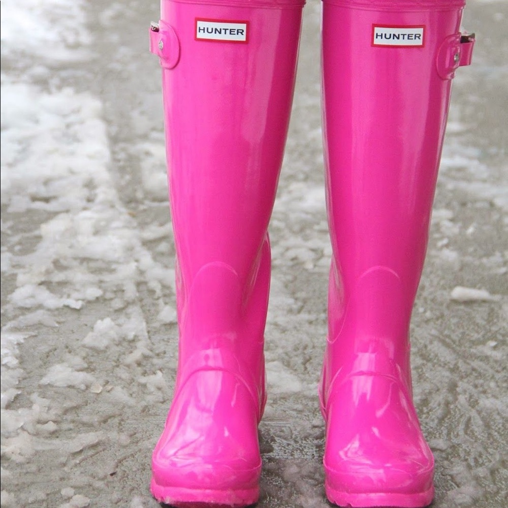 Hunter Rain Boots Hot Pink